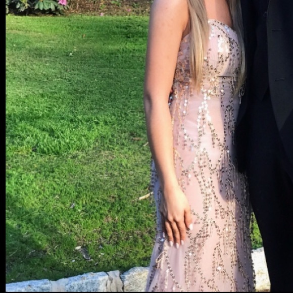 LAVENDERISH BEDAZZLED FLOOR LENGTH PROM DRESS CUSTOM MADE ORIGINAL - Picture 6 of 8